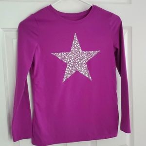 Purple Star Foil Graphic Top